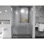 Porte de douche coulissante double en verre transparent l 48 po x H 76 po-97899376