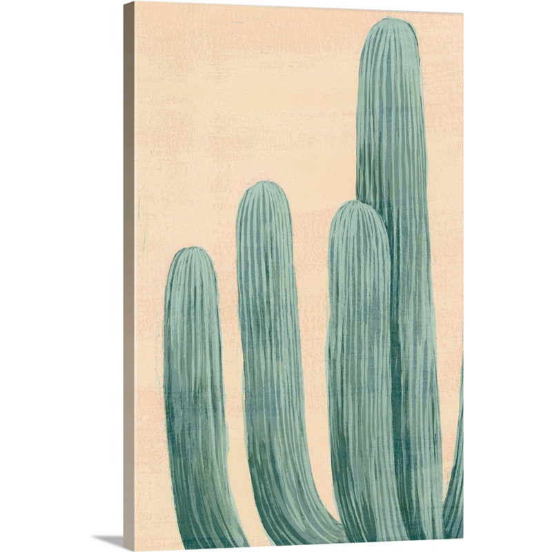 «Dusty Cacti I», reproduction d'art sur toile, H 24 po x l 16 po x P 1,25 po, Toile tendue