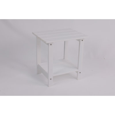 A Wooden-Textured Imitation Wood Side Table, Simple Yet With A Rich Texture. It Comes With A Small Tabletop And Is Suitable For Outdoor Picnics. White