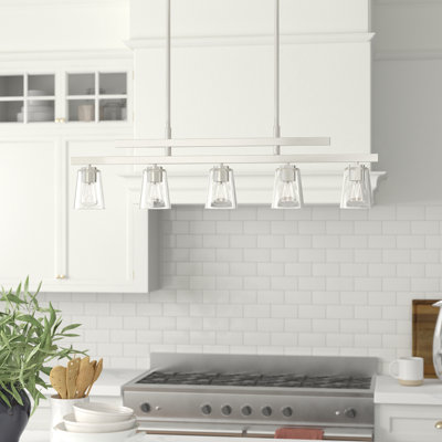 Macklin 5 - Light Dimmable Kitchen Island Modern Linear Chandelier