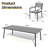 Cyanni 10 - Person Rectangular Outdoor Dining Set with Umbrella Hole-1412711364-1520586341