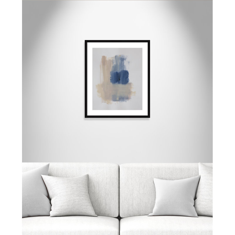 Macathurn Powder Room Wash III sur papier, Cadre noir mat, H 25,5 po x l 21,5 po x P 1,25 po