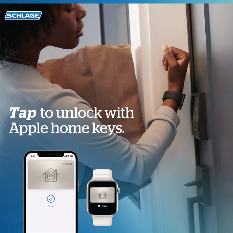 Encode Plus Smart Wifi Deadbolt With Century Trim, Matte Black