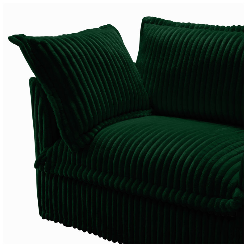 Ensemble de fauteuils en velours côtelé l 49 po x P 33 po x H 34,6 po Urban Ins (ensemble de 2)