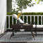 Table d'appoint pliante en rotin Outsunny, table de bout d'extérieur, table basse en rotin tissé à la main pour balcon, cour, jardin, pelouse, cour