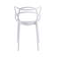 Chaise en plastique 4 pièces blanc-305319971