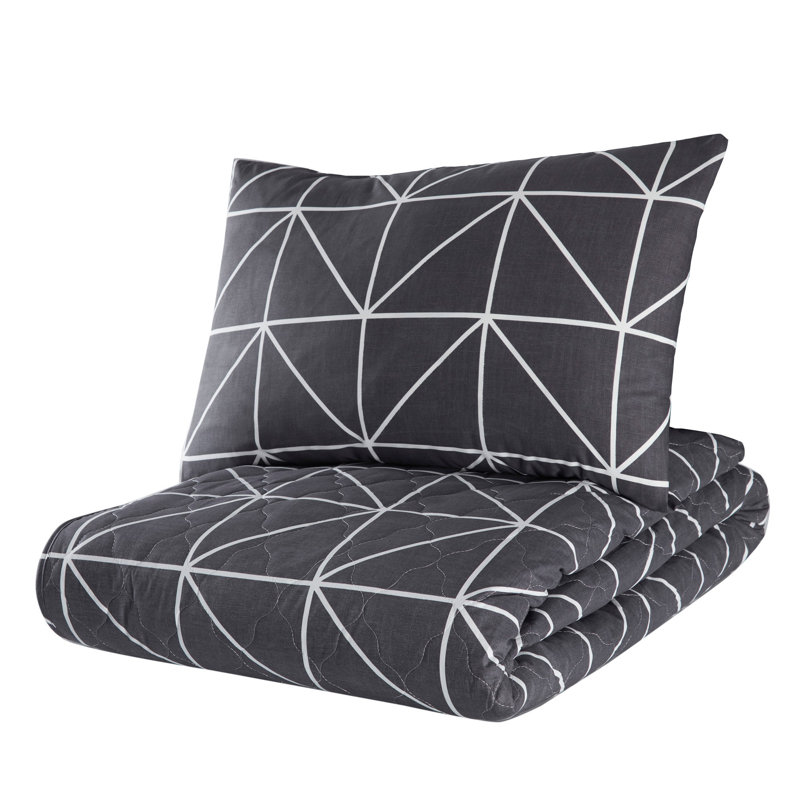 Cotton Geometric Shapes Coverlet
