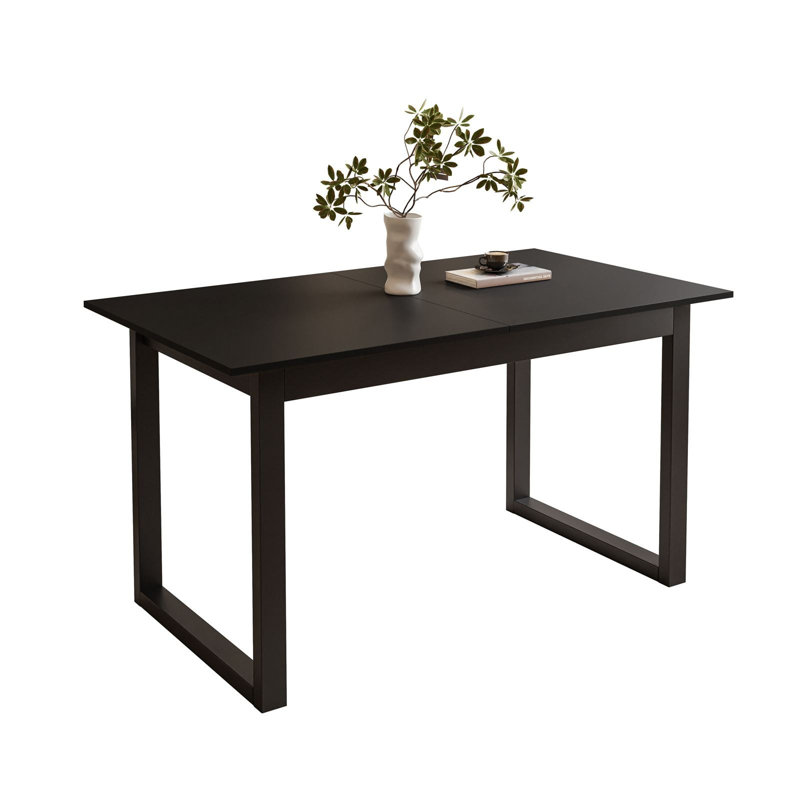 Extendable table ARTON II  140 cm, "U" legs, Black, Black