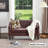 Boney Tufted Faux Leather Upholstered Small Loveseat-1983427089