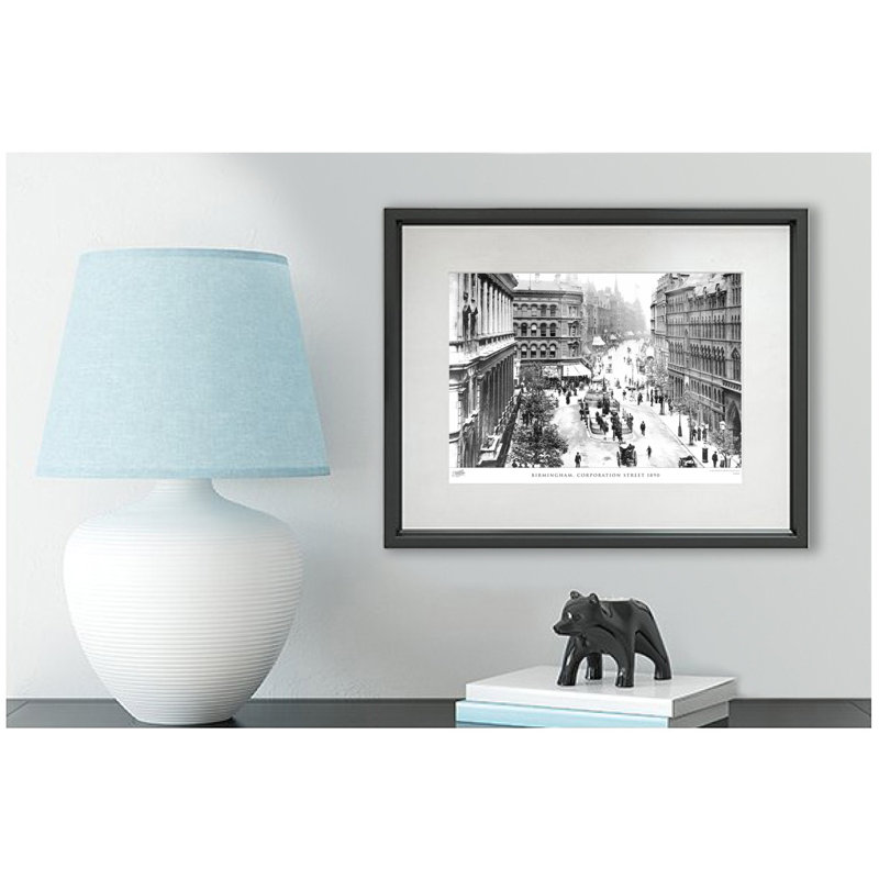 Birmingham, Corporation Street 1890 1 Piece Single Picture Frame Wall Art, 28cm H x 36cm W x 2.3cm D