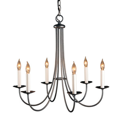 Lustre traditionnel / classique à 6 lumières de style bougie Simple Sweep