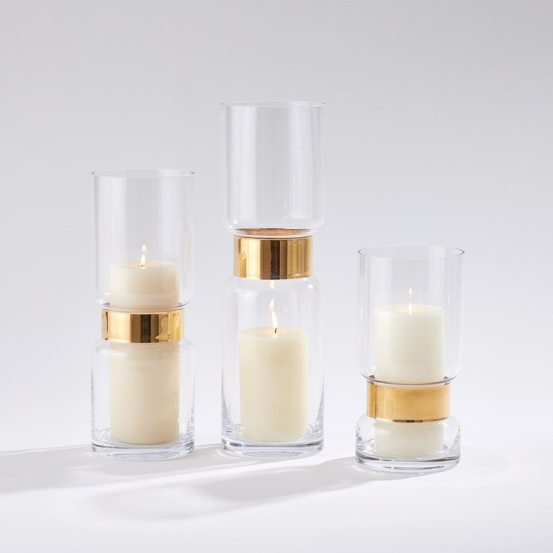 Hurricane Candle Holder, 12" H x 6" W x 6" D