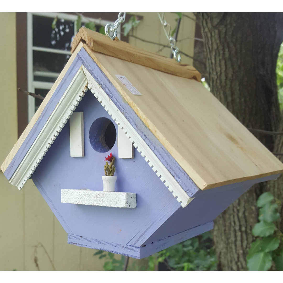 Arrighetto 7'' H x 8'' W x 7'' D Hanging Birdhouse Ophelia & Co. 