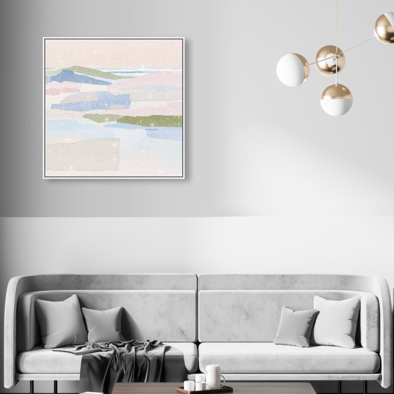 Pastel Haze Print by Oliver Gal, 31" H x 31" W, White Floater Frame