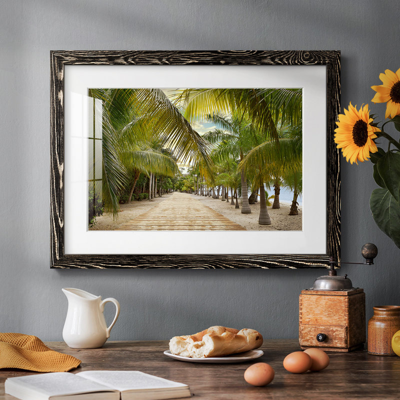 Sentier tropical - impression d'un seul cadre photo, Noir, H 26 po x l 38 po x P 1,5 po