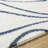 Rectangle Battie Machine Woven Polyester Area Rug in Blue/White-1519535831
