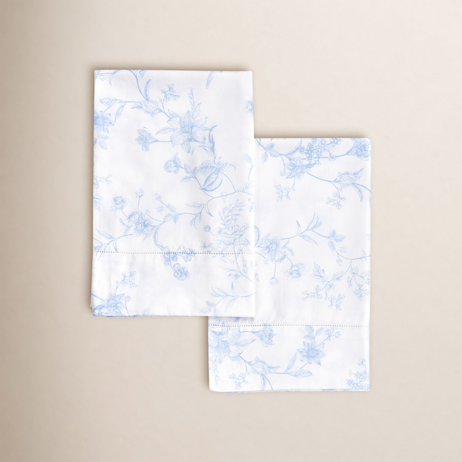 Barbet Cotton Pillowcase, Light Blue