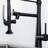 Heavy Duty Commercial Kitchen Faucet - Single Handle Pre-Rinse Matte Black Washer Sink Seal-906173282