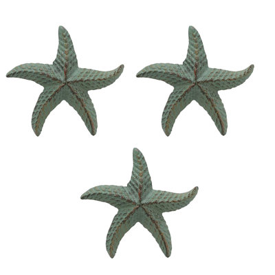 Ensemble de figurine décoratif de mer étoile de mer 3 pièces en fonte mer océan Edna
