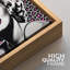 «Elegance Grey Fashion», portrait féminin, impression sur toile encadrée-107907534-107907530