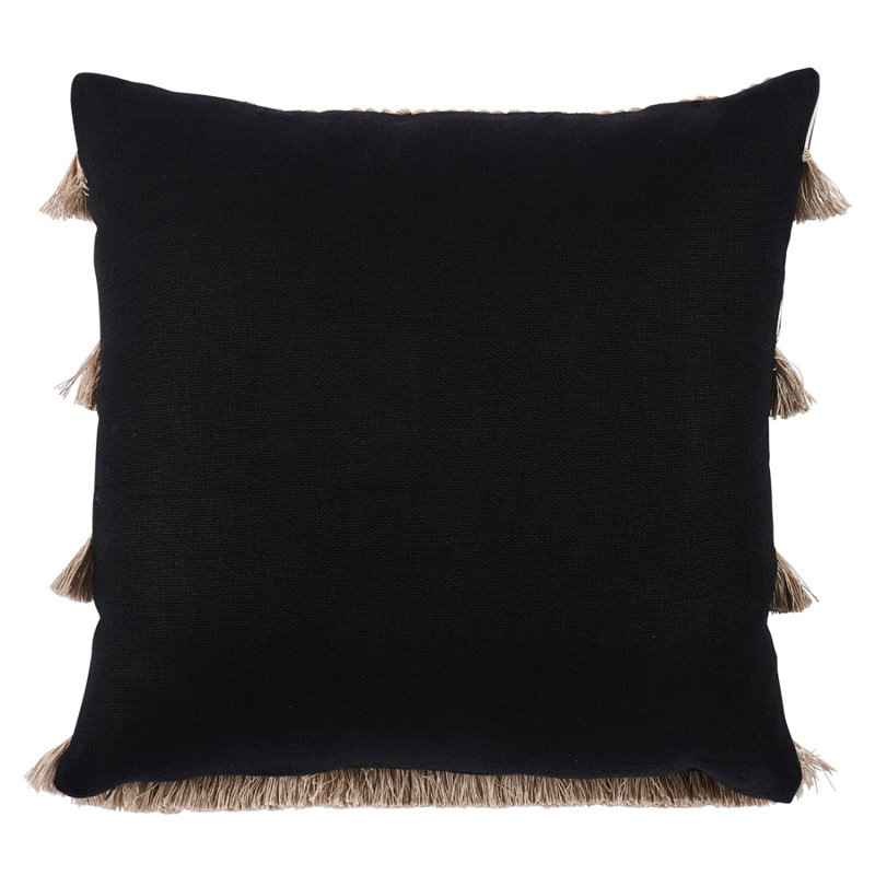 Coussin graphique à franges