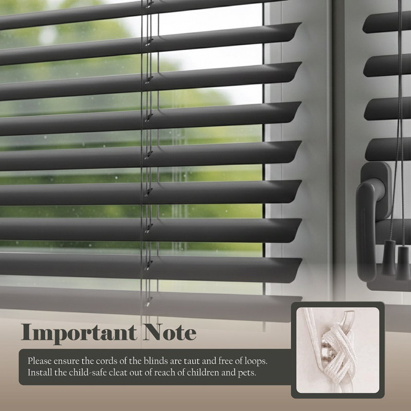 Room Darkening Venetian Blind, 150 cm L x 45 cm W, Grey