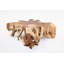 Table basse abstraite en bois massif