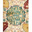 Tapis ivoire / rouge noué à la main de conception unique 8 pi 1 po x 10 pi 3 po Keenan