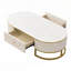 Modern Oval Coffee Table With Drawers