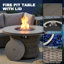 Table de foyer d'extérieur en osier de patio de 50000 BTU avec perles de verre, certifiée CSA