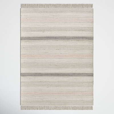 Haiya Hand-Woven Jute Striped Rug