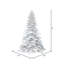 Flocked White Spruce AUnlit rtificial Christmas Tree-458739757