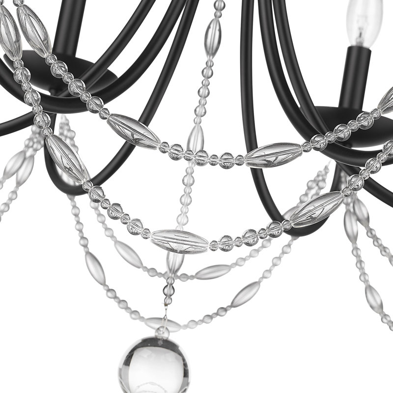 Mbagaya Dimmable Chandelier, Matte Black