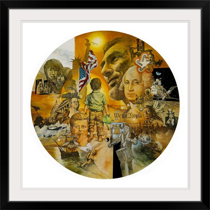 «We The People» par Aniesa, impression, H 35 po x l 35 po x P 1,5 po, Toile