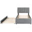 Lit plateforme tapissier avec lit gigogne pour lit simple en molleton gris Atmosphere classique - fonctionnel et élégant-1803064783-1803064782