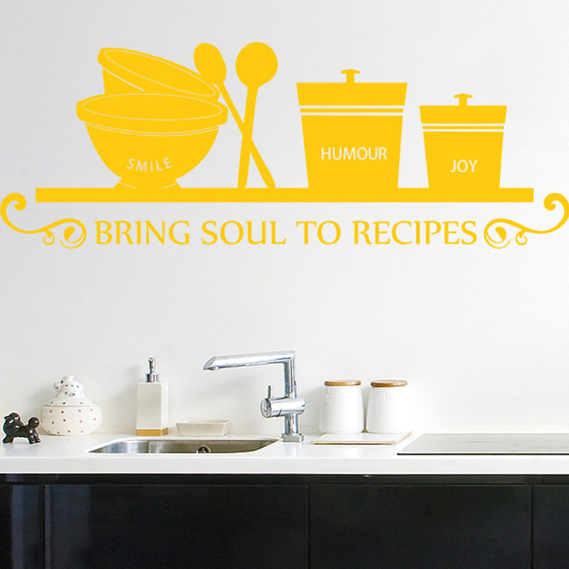 Food & Beverage Wall Decal, Medium, Dark Yellow