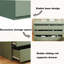 Grande commode 6 tiroirs Green