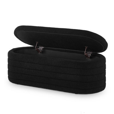 Hazelzet Fabric Upholstered Storage Bench