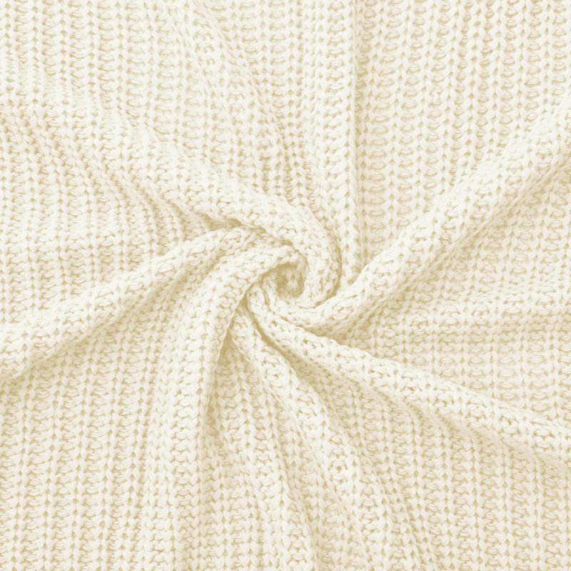 Couverture tricotée, Beige