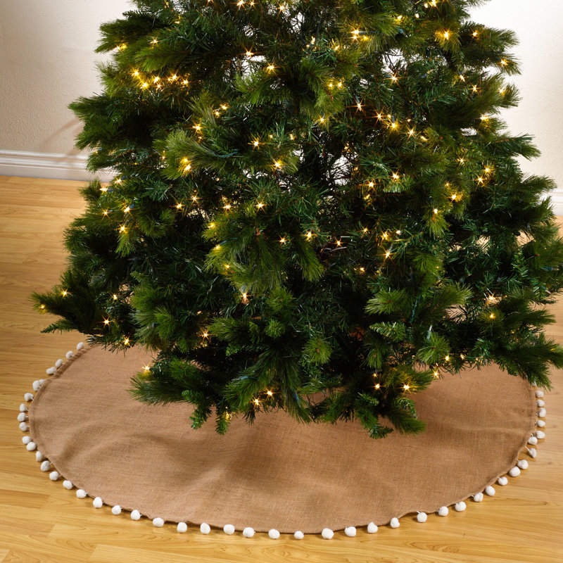 Saxton Solid Color Burlap Tree Skirt