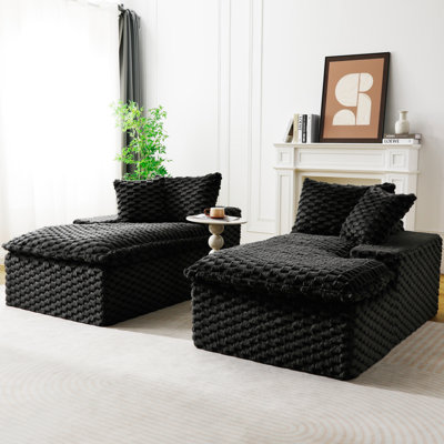 Canapé-lit double en velours Boneless Turtle