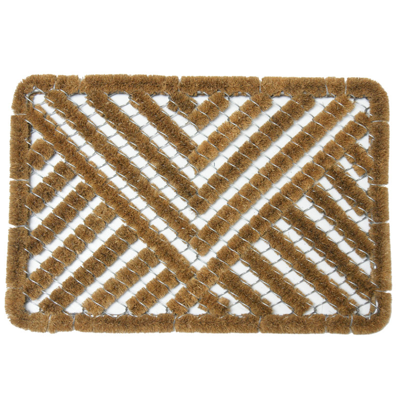 Tapis de porte d’extérieur anti-dérapant 30" x 18" à polygones all weathers Lerch