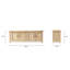 Armoire Rowan 68,5 po en bois d'orme à 4 portes, brun naturel clair, orme recyclé brun naturel clair