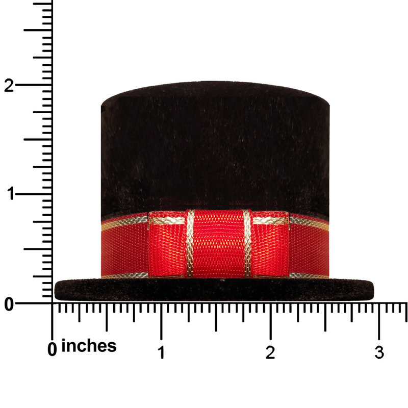 Boîte-cadeau unique en forme de chapeau de velours noir, anneau, épingle