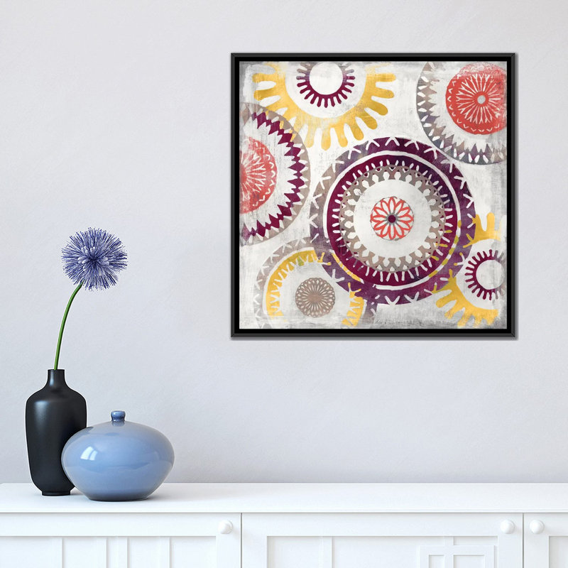 « orange persimmon ii », impression sur toile, H 37 po x l 37 po x P 1,5 po, Toile avec cadre noir, Pas de tapis