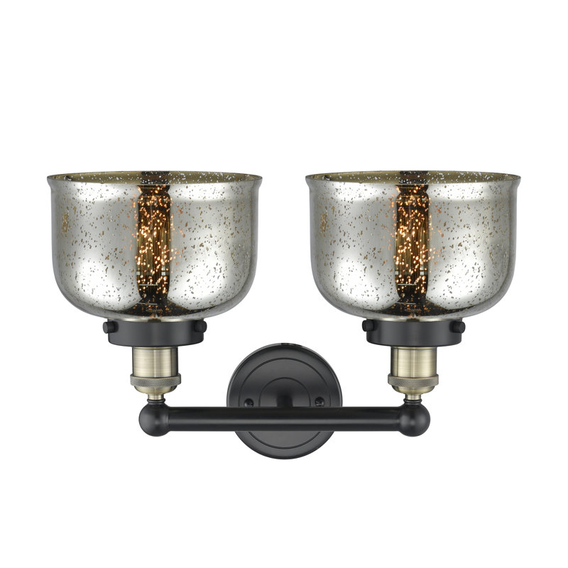 Arlester 2 - Light Dimmable Vanity Light, Black Antique Brass, Silver Plated Mercury