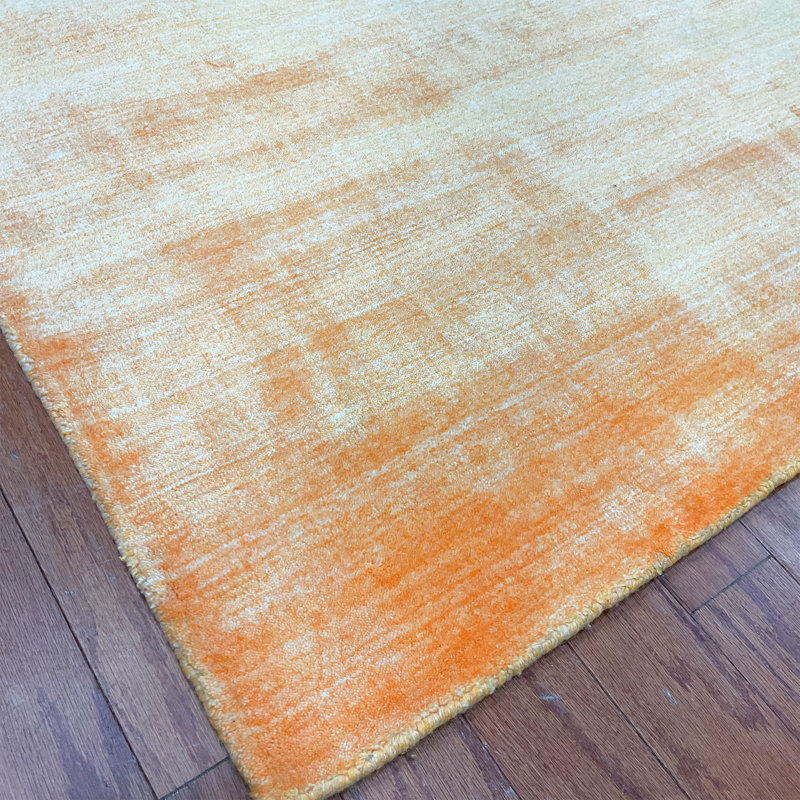Tapis en soie noué à la main, Rectangulaire 3 pi x 5 pi
