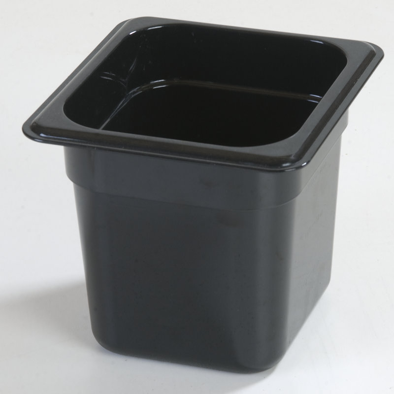 Produits de service alimentaire Carlisle Contenant alimentaire rectangulaire en plastique, Noir