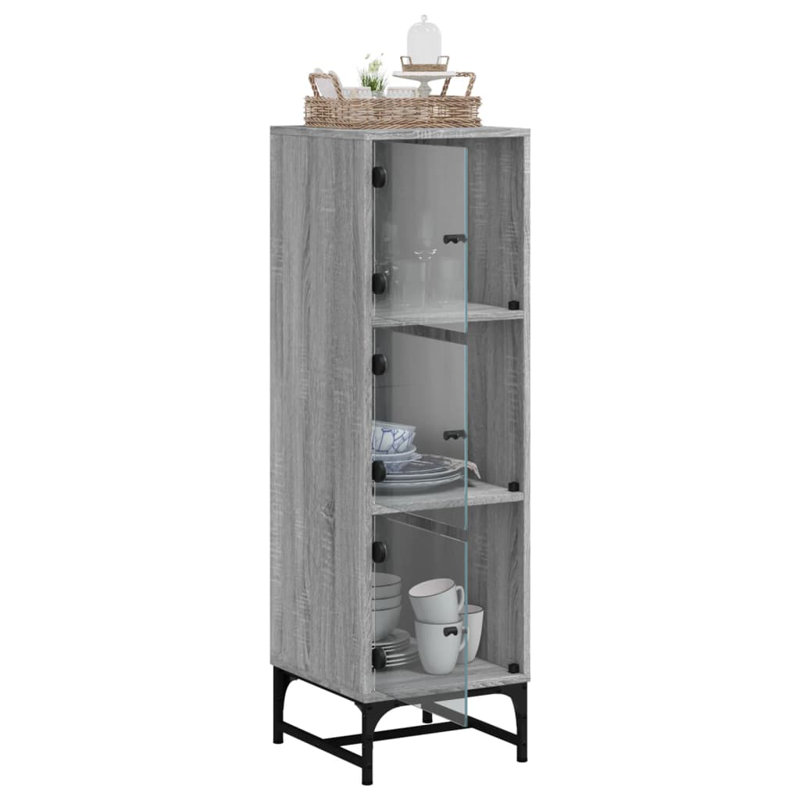 Calianna Display Cabinet, Grey Sonoma