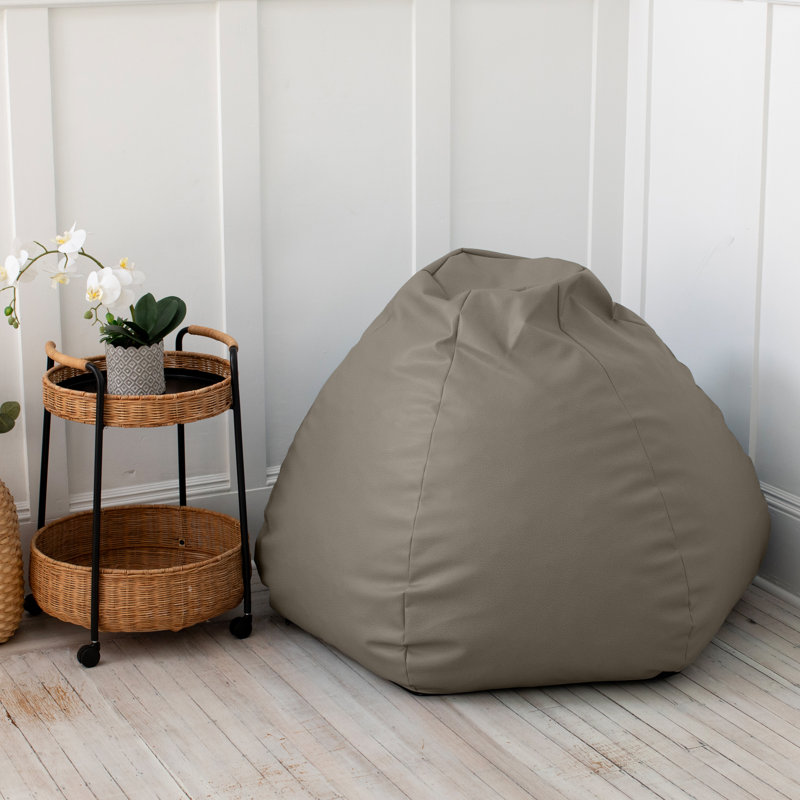Fauteuil à billes de style Ataz Pazi, Similicuir gris pistolet